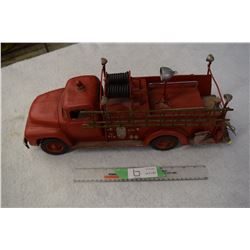 Folk Art Tin Fire Truck