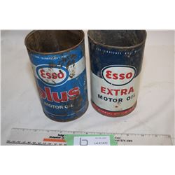 2 Esso Quart Tins