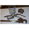 Image 1 : Firestone Tin, Huskey Nozzle, Tools and misc.