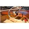 Image 8 : 1961 Model Lane Wood Barrel Back Kit Boat 14FT with Trailer and Motor