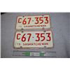 Image 1 : 1975 SK Set of License Plates