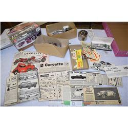 Antique Model Lot of Decals, Manuals, Parts and etc.