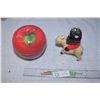 Image 1 : Wind Up Toy (Working) and Apple Tin