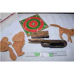 Wooden Fold Art and Brushes