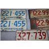 Image 2 : 3 Sets of Sask License Plates
