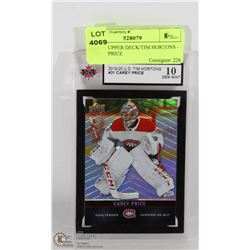 2019-20 UPPER DECK/TIM HORTONS - CAREY PRICE