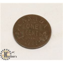 CANADIAN 1934 PENNY CURRENCY