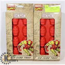 TWO NEW MARVEL IRON MAN SHAPED ICE CUBE TRAYS