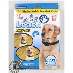 NEW LUCKY LEASH 2 IN 1 RETRACTABLE LEASH AND