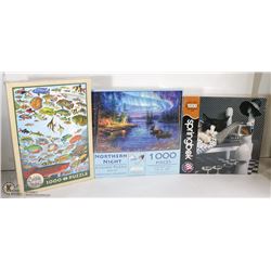 SEALED 3 PUZZLES 1000 PC