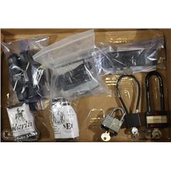 8 VARIOUS NEW GUN LOCKS, SOME OPEN PACKAGE.