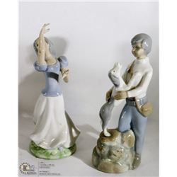 TWO PORCELAIN FIGURINES - MADE IN SPAIN