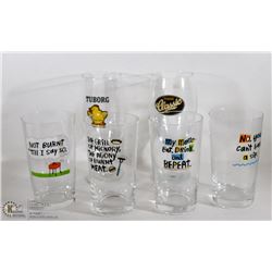 FOUR AS NEW HUMOROUS BARBEQUE GLASSES AND