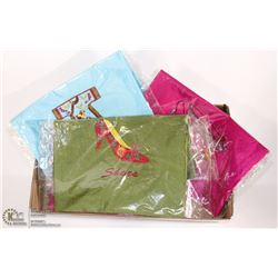 BOX OF SILK SHOE BAGS