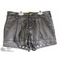 GENUINE LEATHER BLACK SHORTS SZ SMALL