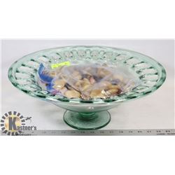 ART GLASS BOWL- LARGE WITH ROCKS