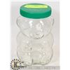 Image 1 : GLASS JAR TEDDY BEAR PIGGY BANK