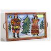 Image 1 : VINTAGE HAND PAINTED SERVING TRAY
