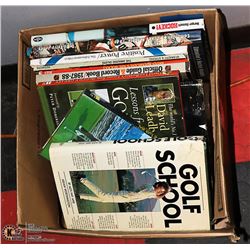 BOX OF 14 HISTORIC NHL HOCKEY BOOKS AND 3 GOLF