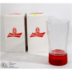 LOT OF 2 BUDWEISER BEER GLASSES
