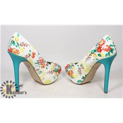 FLORAL STILETTOS, SIZE - 6