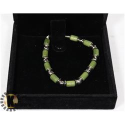 GREEN WOOD & METAL BRACELET