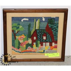 FRAMED YARN FARM PICTURE