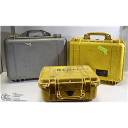 LOT OF 3 PELICAN CASES HEAVY DUTY