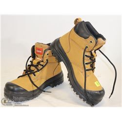 PAIR OF NEW AGGRESSOR TAN CSA STEEL TOE BOOTS
