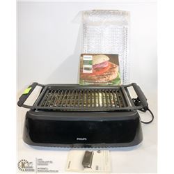 PHILLIP'S SMOKELESS INDOOR GRILL W/ EXTRA GRILL