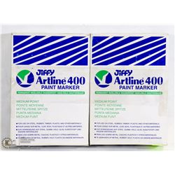 LOT OF 24 JIFFY BLACK PAINT MARKERS