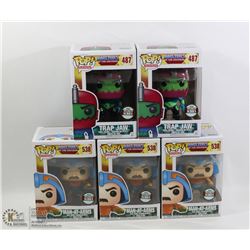 BOX OF 5 ASSORTED COLLECTIBLE FUNKO POPS