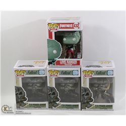 BOX OF 4 FALLOUT & FORTNITE COLLECTIBLE FUNKO