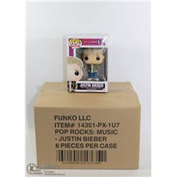CASE OF 6 JUSTIN BEIBER FUNKO POPS
