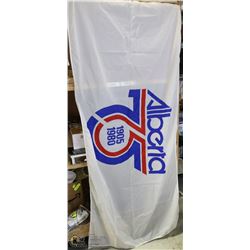 ALBERTA FLAG CIRCA 1980 3' - 6'  SILK