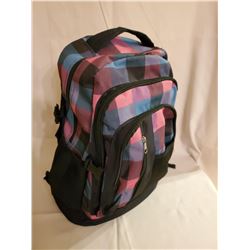 NEW 4 SECTION PLAID BACKPACK