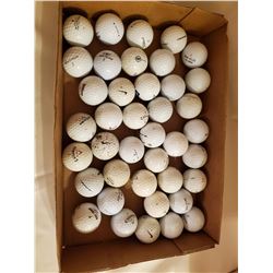 FLAT OF ASSORTED GOLF BALLS