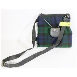 NEW GREEN TARTAN CROSSBODY PURSE