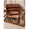 Image 1 : ESTATE WOOD MUSICAL JEWELLERY BOX WITH