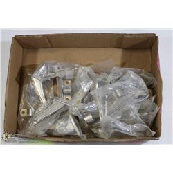 BOX W/ 15 NEW HARDWARE SUPPORTS FOR RAILINGS