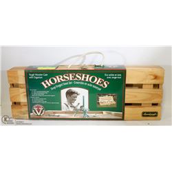 PROFESSIONAL HORSE SHOE GAME IN WOODEN CASE NEVER