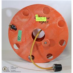 45 FT. ORANGE POWER CORD ON ORANGE WHEEL WINDER
