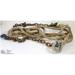 HEAVY DUTY ROPE WITH CHAIN ON EACH END
