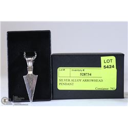 SILVER ALLOY ARROWHEAD PENDANT