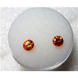 25)  LOT OF 2 ROUND MATCHED ORANGE
