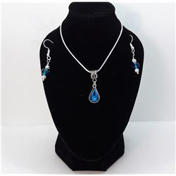 15)  SET OF TURQUOISE BLUE SWAROVSKI