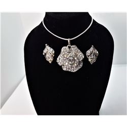 12)  SILVER TONE WITH CLEAR AND AURORA