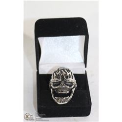 NEW MEN'S SKULL FACE RING - SIZE 11 -