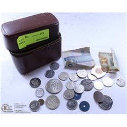 ESTATE COLLECTION OF VARIOUS COINS/ RATION CHIPS