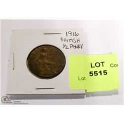 1916 BRITISH 1/2 PENNY